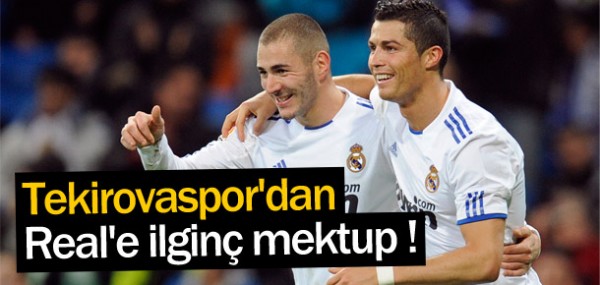 Tekirovaspor'dab Real Madrid'e mektup